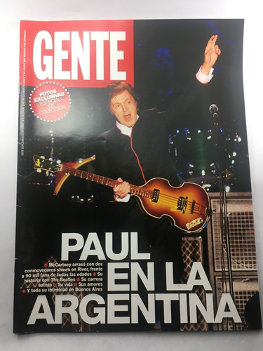 Revista Especial Gente Paul Mccartney Argentina 2010