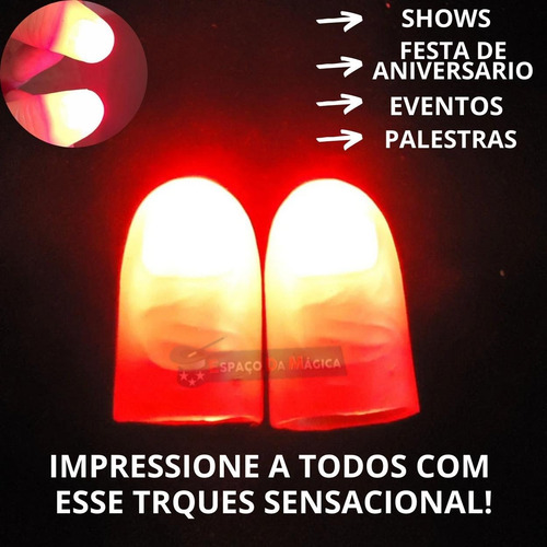 Mágica Dos Dedos Iluminados/verde/vermelho/azul Dedo Com Luz