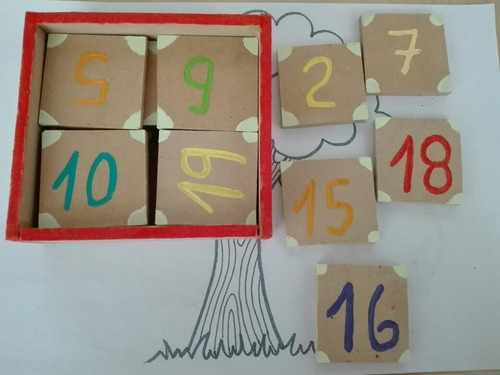 Numeros, Tableros De Madera, Didáctico,educativo,
