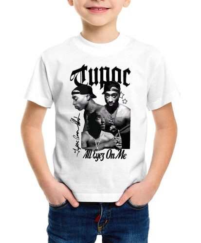 Polera 2pac Tupac All Eyez On Me Rapero Rap Niño Niña Algodn