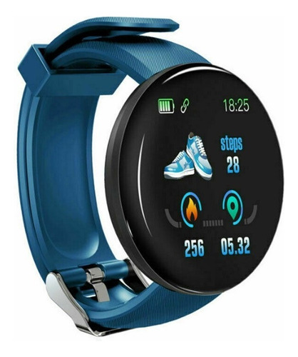 Reloj Inteligente Digital Resistente Al Agua D18 Caja Azul Marino