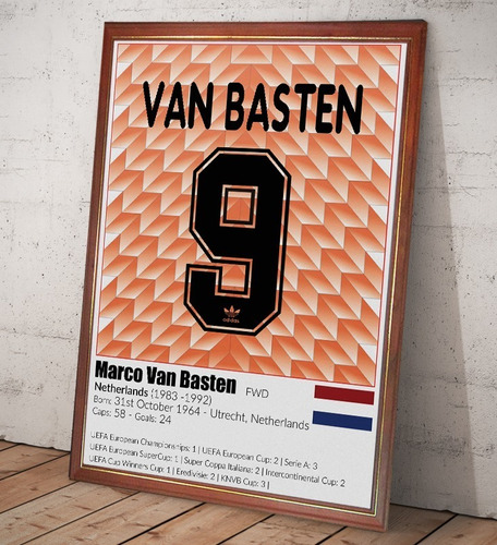 Marco Van Basten Holanda Poster En Cuadro Decorativo