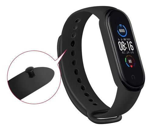 Pulseira Inteligente Smartband M3 Monitor Cardíaco Relógio Caixa Branco Pulseira Preto Bisel Preto