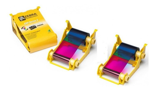 Imagen 1 de 3 de 3 Pzs. Cinta Ribbon Zebra 800033-340 Color P/ Zxp3 Original