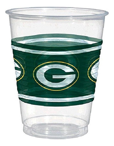Vasos De Plástico Green Bay Packers (paquete De 25) 16...