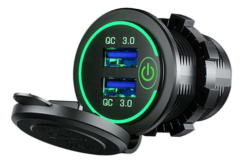 K Cargador De Coche Usb Multipuerto Qc3.0 Para Cigarros De