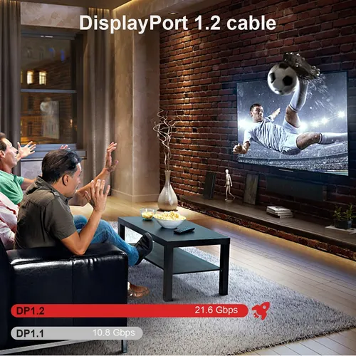 Cablecreation 4k Displayport 1.2 Cable Displayport 1mt