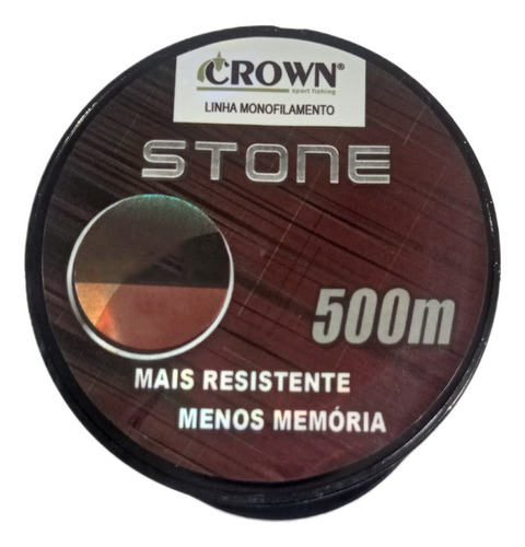 Linha Monofilamento Stone 0,26mm 500mts - Crown Cor Marrom-escuro