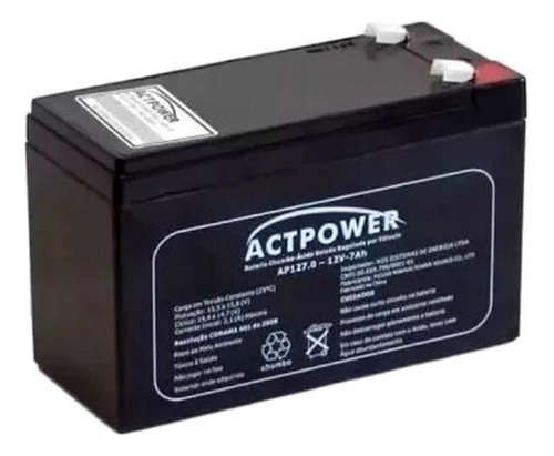 Bateria Selada Para Central De Alarme  12v/7a - Actpower 