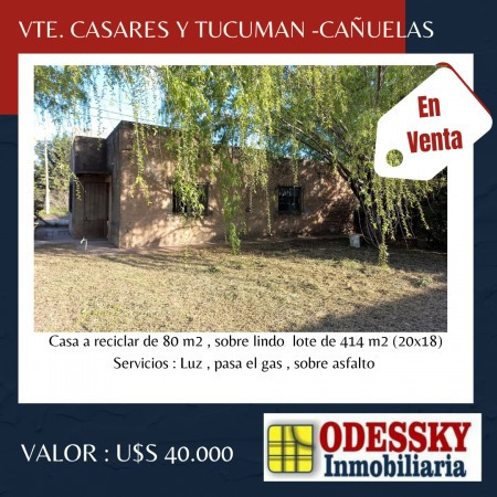 Cañuelas -casa En Venta Tucuman Y Vte Casares