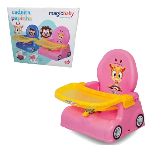 Cadeira Refeição Portátil - Papinha Bebê Girafa - Magic Toys