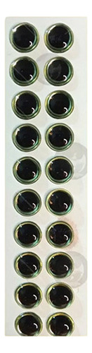 Ojos Señuelos 3d Autoadhesivos 7 Mm- 100 Pares 10 Colores