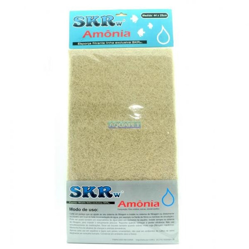 Fibra Filtrante Remove Amônia 44x25cm Skrw