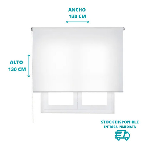 Cortinas Roller Sun Screen 5% 1.30x1.25 Ventana De 1,20x1,10