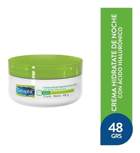 Crema Facial Hidratante De Noche Con Ácido H. | Cetaphil 48g