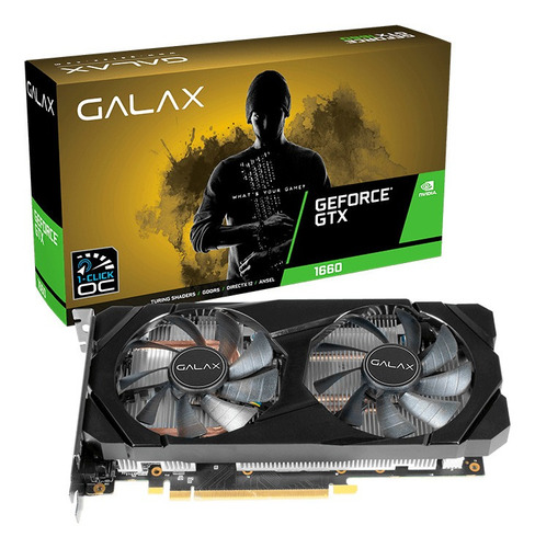 Imagem 1 de 7 de Placa De Video Pci-e 6gb Gddr5 Galax Gtx 1660 60srh7dsy91c