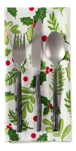 Juego De Servilletas Decorativas 50 X 50 Cm Vegetación Navid