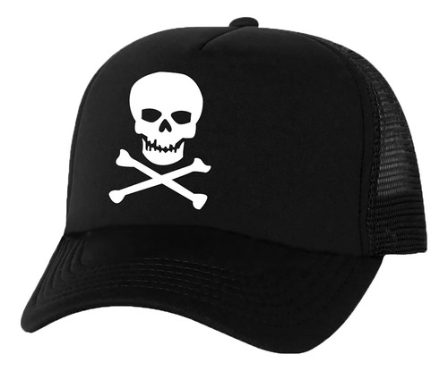 Gorra Snapback De Malla Truckers De Skull And Cross Bones En