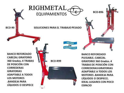 Banco Para Armar Enchavetar Motores Reforzado Prof. Rigmetal