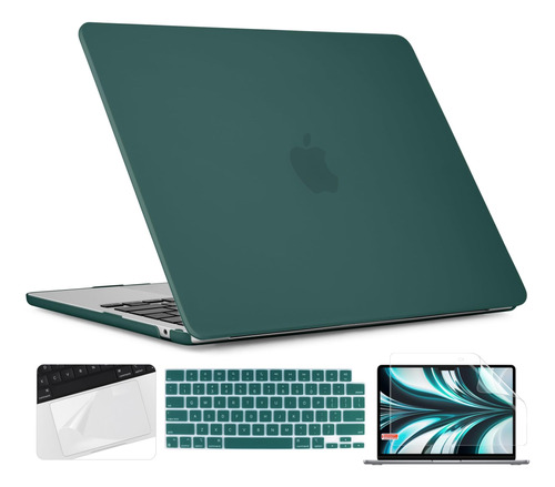 Funda Twolskoo Para Macbook Air 13 M2 + C/teclado Teal