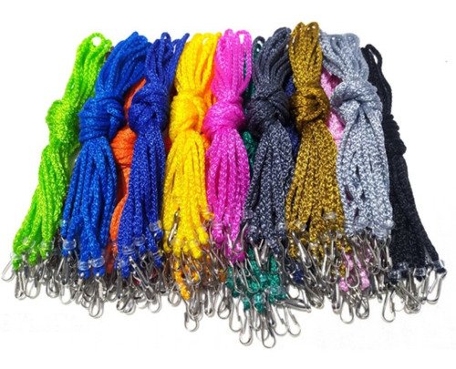 100 Piezas De Cordones Porta Gafetes Colores Surtidos 