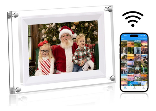 7 Acrílico Digital Photo Frame Picture Player