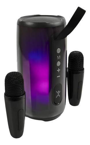 Bocina + 2 Micrófonos Inalámbricos Perfect Choice 15w Color Negro