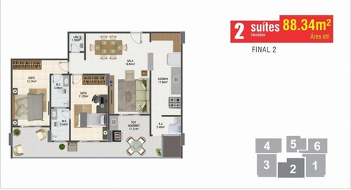 Imagem 2 de 11 de Apartamento Novo Com 2 Suíte E 2 Vagas À Venda, 88 M² Por R$521.206,00 No Parcelamento Direto Em 90 Meses - Canto Do Forte - Praia Grande/sp. - Ap2935