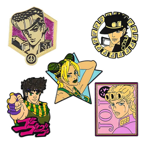 Set 5 Pin Anime Jojo's Bizarre Adventure Metálicos