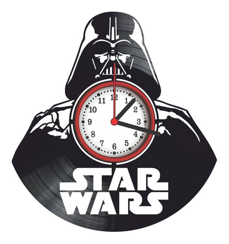 Relógio De Parede - Disco Vinil - Star Wars - Dath Vader