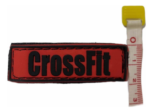 Imagen 3 de 3 de Parches Pvc Crossfit Negro & Fitness Con Velcro