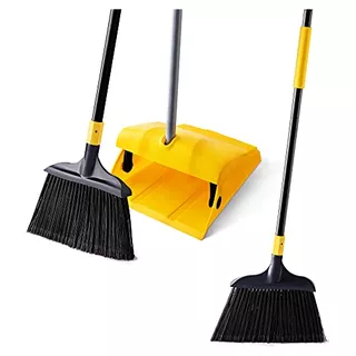Heavy Duty Broom And Dustpan Set Commercial Outdoor Ind...