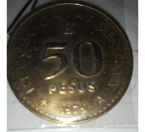 Moneda 50 Pesos  1979 Argentina Km 83 Conmemorativa 