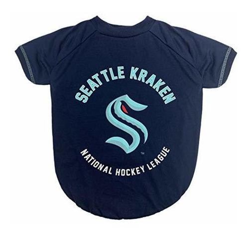 Camiseta Nhl Seattle Kraken Para Mascotas, Talla X-small.