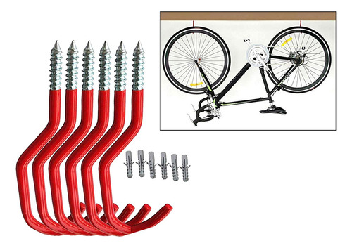 6 Ganchos Para Bicicletas Colgadores Para Colgar En El