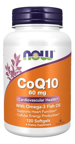 Now Suplementos, Coq10 60 Mg Con Aceite De Pescado Omega 3, 