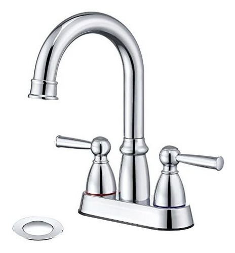 Crea 4 Pulgadas Centerset Baño Grifo 2 Asas Lavabo Grifo 2