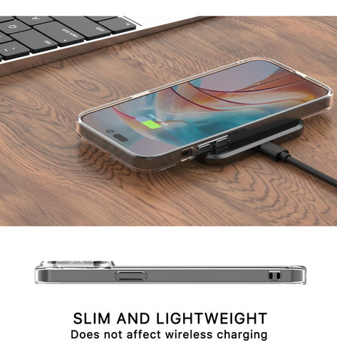 Funda Para iPhone 15 Pro Max Trasparente Resistente+ Vidrio