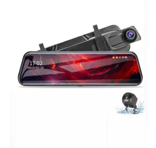 Camara Vehicular Full Hd Pantalla Tactil 10' Doble Lente Dvr