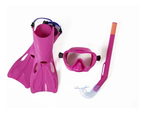 Kit Buceo Snorkel Bestway 4 Piezas Antiparras Playa + Bolso