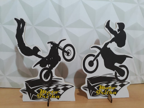 Decoração De Festa Moto Trilha E Placas De Transito 20 Cm  