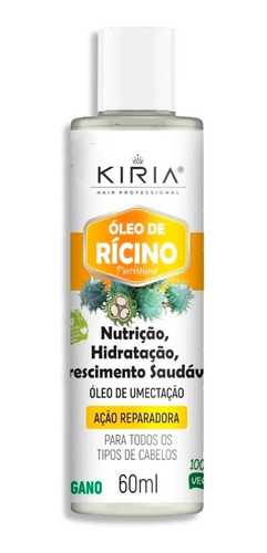 Oleo De Ricino Puro Organico Capilar Crescimento 60ml