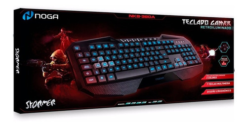 Teclado Gamer Noga Stormer Nkb-380a Retroiluminado Led Usb