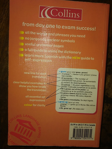 Collins Easy Learning Spanish Dictionary The Open Universit (Reacondicionado)