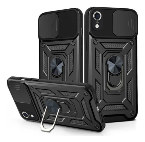Protector Para iPhone XR 3 En 1 Black