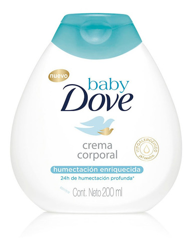 Crema Corporal para Bebé Baby Dove Humectación Enriquecida 200 ml