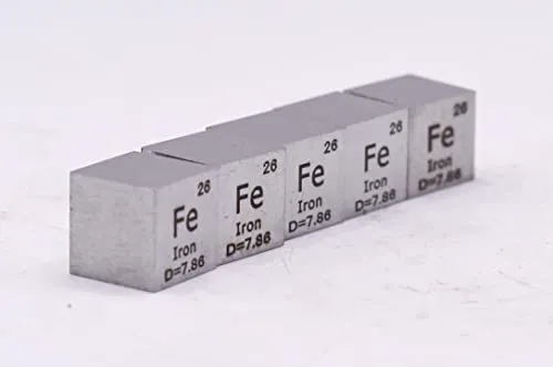 Cubo Acrilico C Elemento Tabla Periodica 10mm Hierro Fe