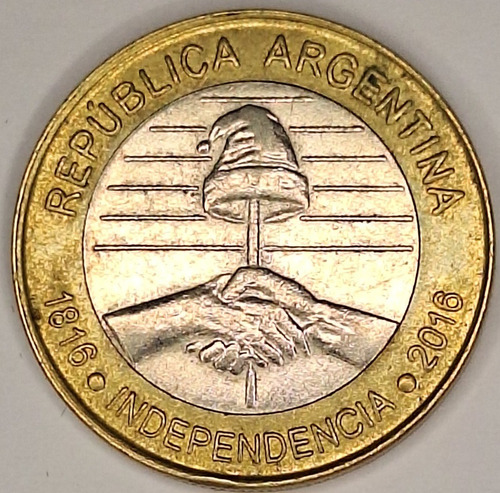 Argentina 2 Pesos 2016 Comemorativa - 200 Anos Independência (Usado)