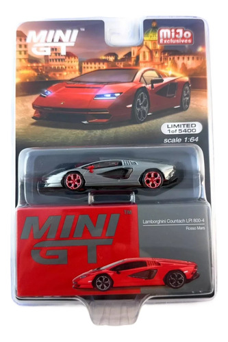 Mini Gt Chase Lamborghini Countach Lpi 800-4 Rosso Mars #720
