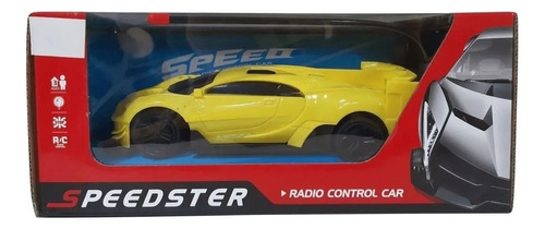 Auto A Radio Control Speedster 1:18 Con Luz - Color Amarillo